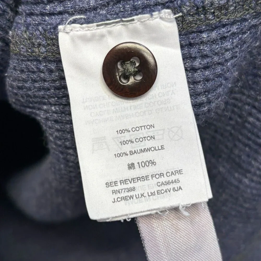Wallace & Barnes Men Henley Waffle Thermal Shirt Top Size Small Blue D121 -18